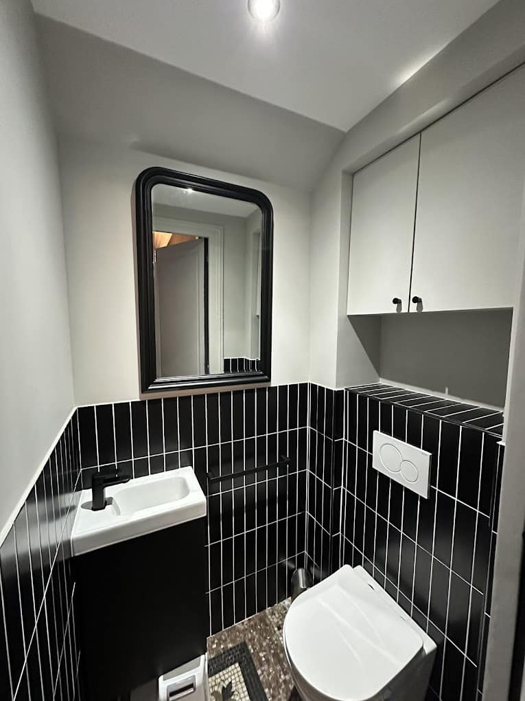 Rénovation de WC moderne à Rouen